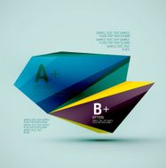 Geometric shapes in the air Vector abstract background N330