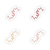 assembly realistic sticker design on paper graphics N4