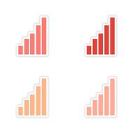 assembly realistic sticker design on paper chart N3