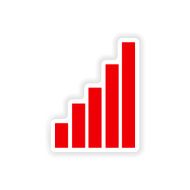 icon sticker realistic design on paper chart N9