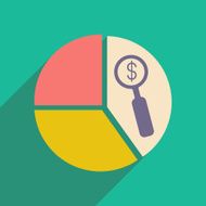 Flat with shadow icon and mobile applacation diagram N3