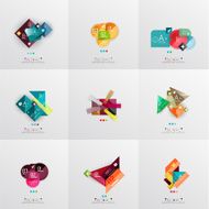 Set of paper graphic layouts