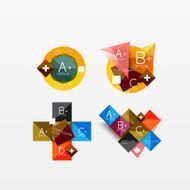 Set of modern geometric infographic web layouts N29