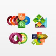 Set of modern geometric infographic web layouts N31