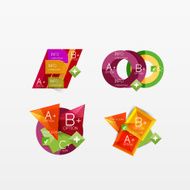 Set of modern geometric infographic web layouts N32