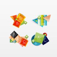 Set of modern geometric infographic web layouts N33