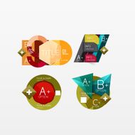 Set of modern geometric infographic web layouts N34