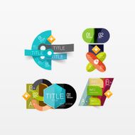 Set of modern geometric infographic web layouts N36