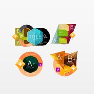 Set of modern geometric infographic web layouts N37