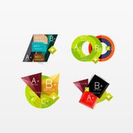 Set of modern geometric infographic web layouts N39