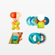 Set of modern geometric infographic web layouts N40