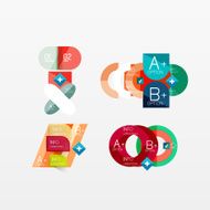 Set of modern geometric infographic web layouts N42