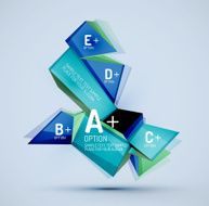 Geometric shapes with sample text Abstract template N269