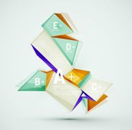 Geometric shapes with sample text Abstract template N271
