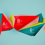 Geometric shapes in the air Vector abstract background N338