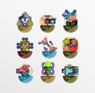Set of abstract geometric shapes with options N68