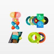 Set of modern geometric infographic web layouts N44