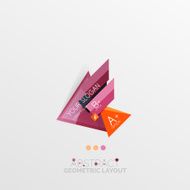 Modern abstract geometric info banner N216