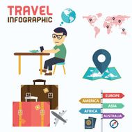 World Travel Business Template Design Infographic Concept Vector illustration N2