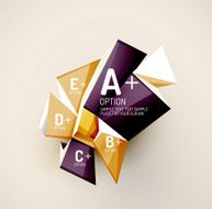 Geometric shapes with sample text Abstract template N274