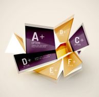 Geometric shapes with sample text Abstract template N276