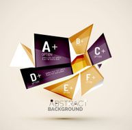 Geometric shapes with sample text Abstract template N277