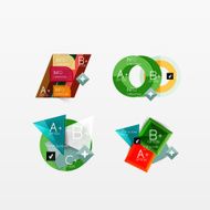 Set of modern geometric infographic web layouts N46