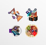 Set of abstract geometric shapes with options N70