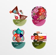 Set of abstract geometric shapes with options N71