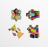 Set of abstract geometric shapes with options N72