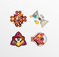Set of abstract geometric shapes with options N73