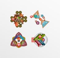 Set of abstract geometric shapes with options N76