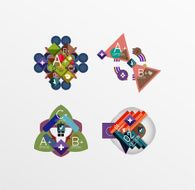 Set of abstract geometric shapes with options N78