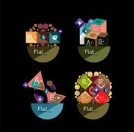 Set of abstract geometric shapes with options N79