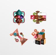 Set of abstract geometric shapes with options N80