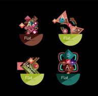 Set of abstract geometric shapes with options N81