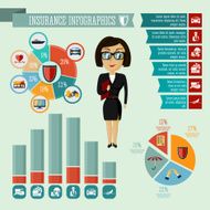 Insurance company agent infographics design N2
