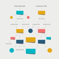 Flow chart scheme Infographics elements Vector design N4