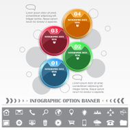 Infographic vector option banner N4