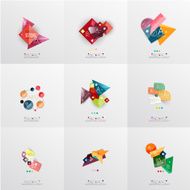 Set of paper graphic layouts N2