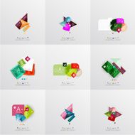 Set of paper graphic layouts N3