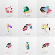 Set of paper graphic layouts N5