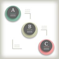 Infographic design template Business concept with 3 options N5