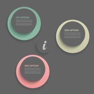Infographic design template Business concept with 3 options N7