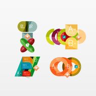 Collection of modern business infographic templates N34