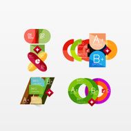 Collection of modern business infographic templates N36