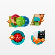 Set of modern geometric infographic web layouts N48