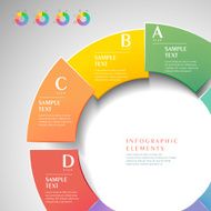 vector abstract 3d ring infographics