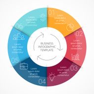 Vector circle line infographic Template for cycle diagram graph presentation N2