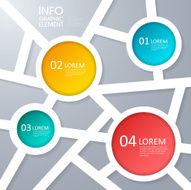 modern vector abstract 3d ring infographic elements N2